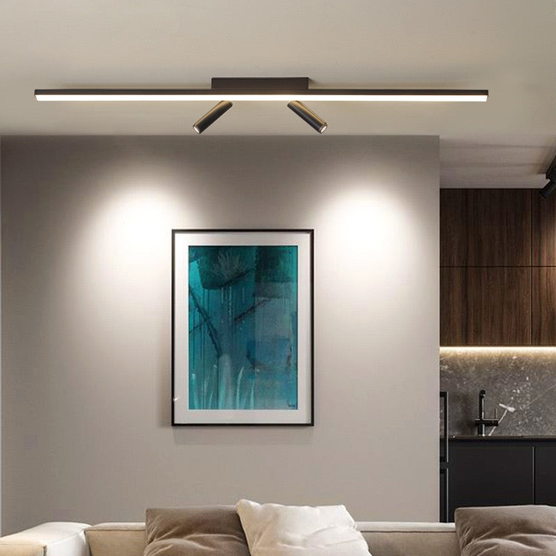 linear led track spotlight system modern flush mount
