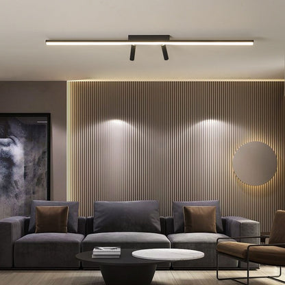linear led track spotlight system modern flush mount