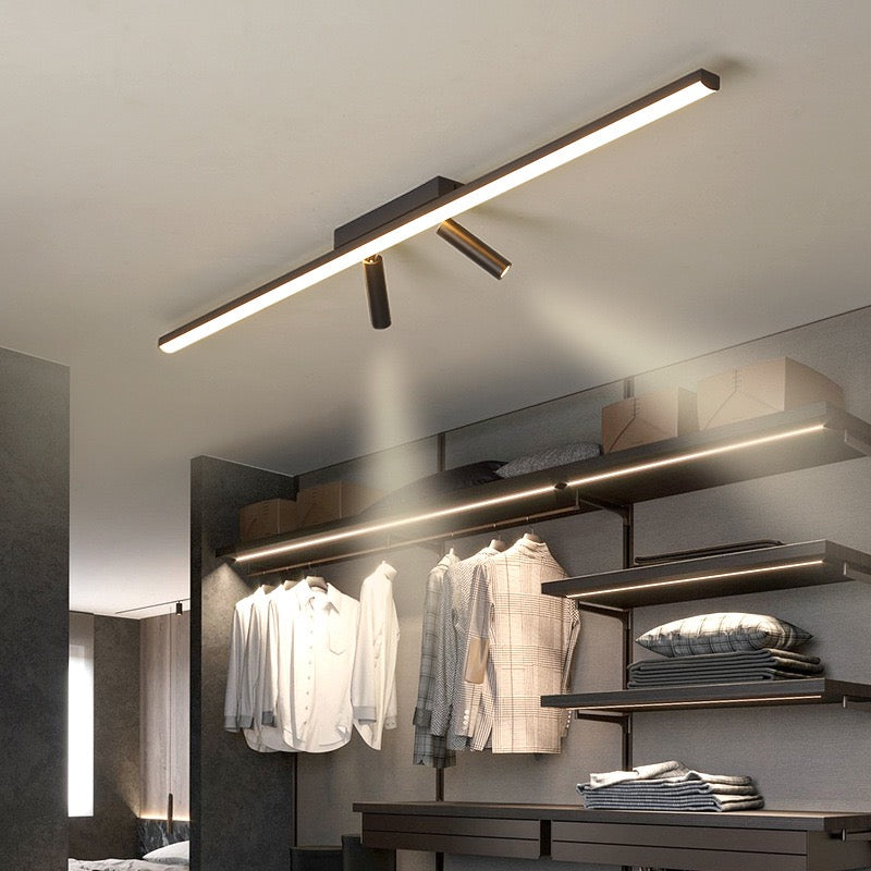 linear led track spotlight system modern flush mount