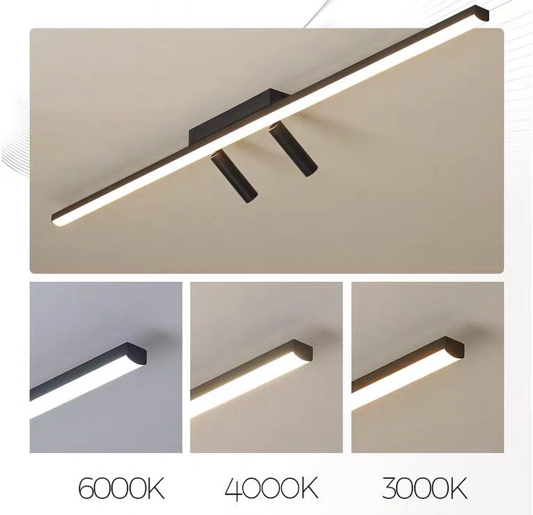 linear led track spotlight system modern flush mount