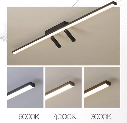 linear led track spotlight system modern flush mount