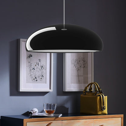 modern italian pendant light orange accent minimalist design