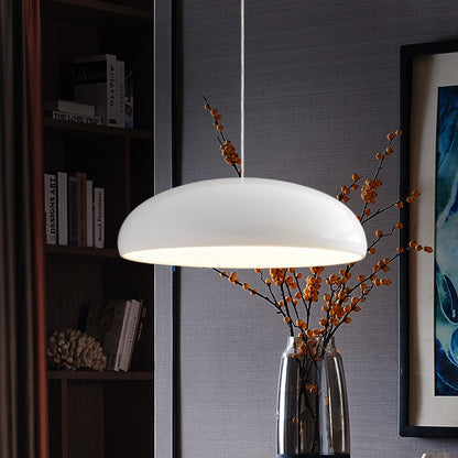 modern italian pendant light orange accent minimalist design