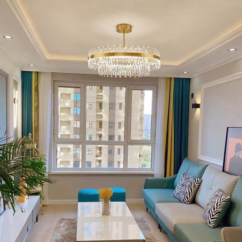 modern luxury crystal chandelier italian minimalist living room