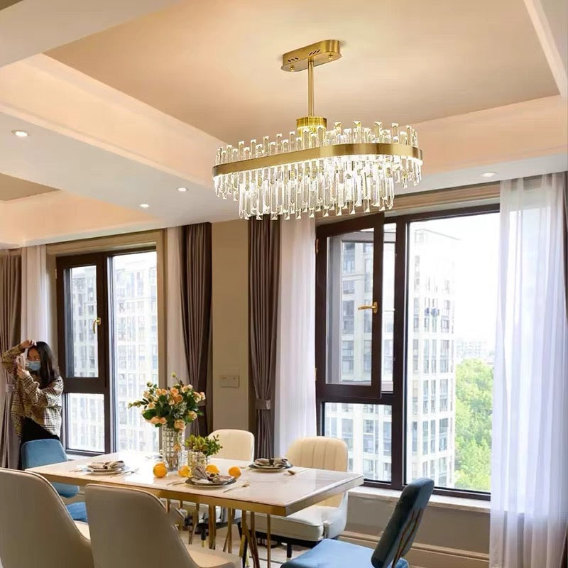 modern luxury crystal chandelier italian minimalist living room