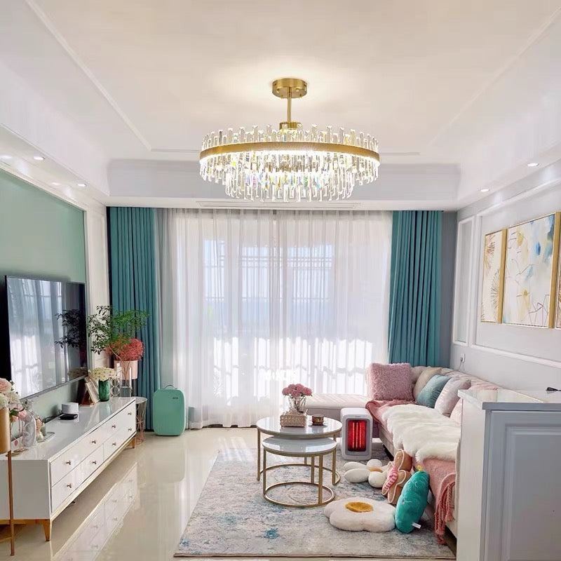 modern luxury crystal chandelier italian minimalist living room