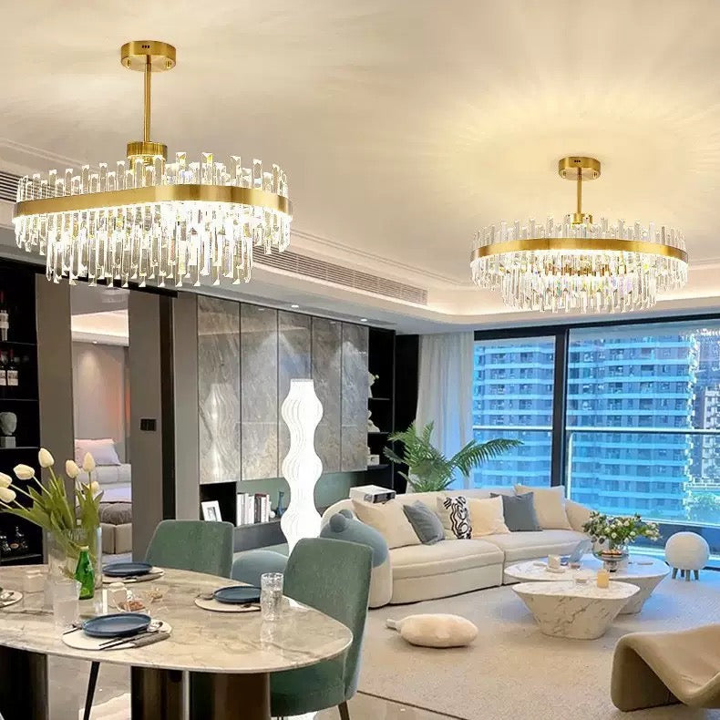 modern luxury crystal chandelier italian minimalist living room