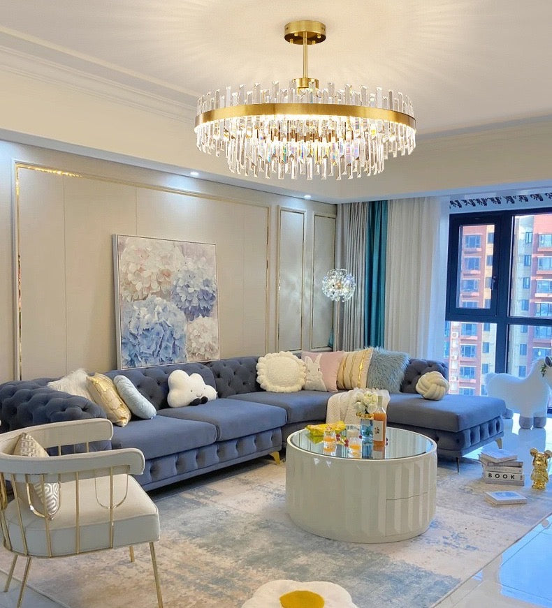 modern luxury crystal chandelier italian minimalist living room