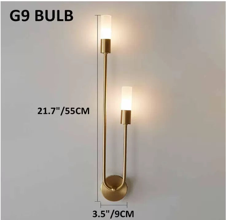 scandinavian modern linear wall sconce minimalist living room