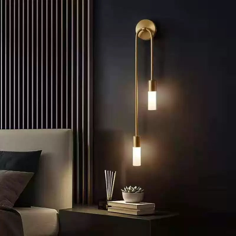 scandinavian modern linear wall sconce minimalist living room