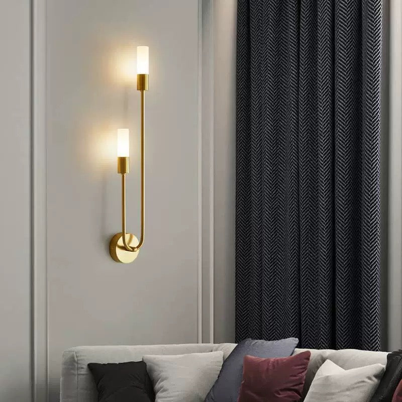 scandinavian modern linear wall sconce minimalist living room