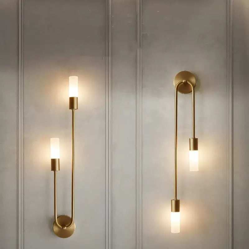 scandinavian modern linear wall sconce minimalist living room