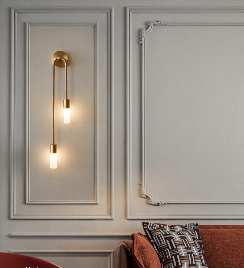 scandinavian modern linear wall sconce minimalist living room