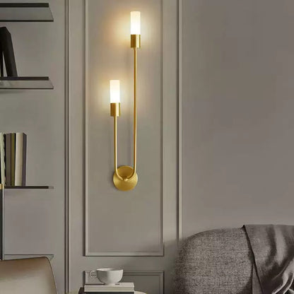 scandinavian modern linear wall sconce minimalist living room